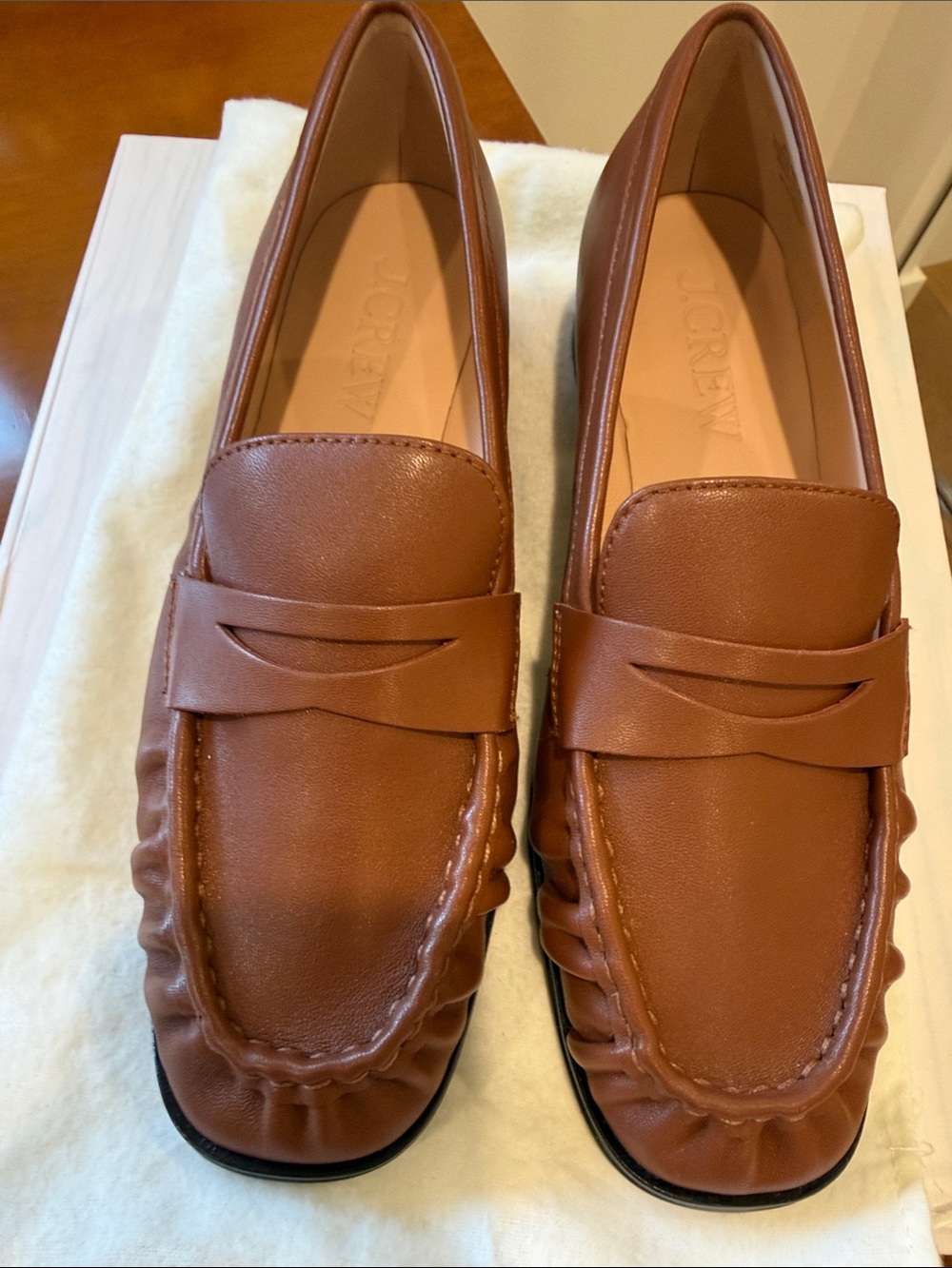 J. Crew Men's Penny Loafers in Chestnut